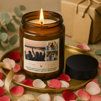 Picture of Custom Photo Candle Gift, Upload Your Image, Personalised Keepsake for Any Occasion