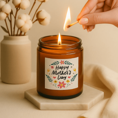 Picture of Personalised Candle Gift for Mum, Mother's Day Scented Keepsake, Thoughtful Present