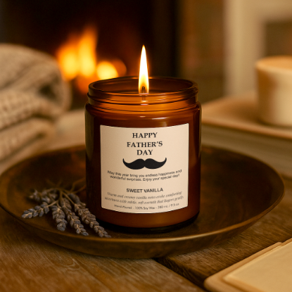 Picture of Personalised Candle Gift for Dad, Father's Day Scented Present, Unique Keepsake for Him