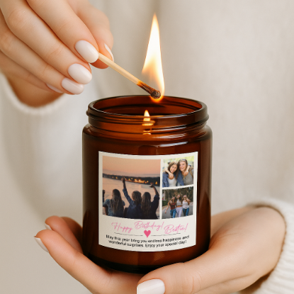 Picture of Custom Photo Candle Gift, Upload Your Image, Personalised Keepsake for Any Occasion