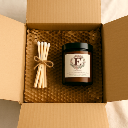 Picture of Initials Candle Gift with Custom Letters, Monogram Scented Keepsake, Personalised Present