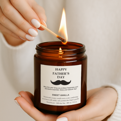 Picture of Personalised Candle Gift for Dad, Father's Day Scented Present, Unique Keepsake for Him