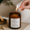 Picture of Engagement Gift for Couple, Personalised Candle with Names, Custom Romantic Keepsake