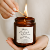 Picture of Engagement Gift for Couple, Personalised Candle with Names, Custom Romantic Keepsake